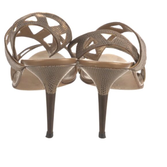 Manolo Blahnik Leather Animal Print Slingback Sandals Size: IT 38.5 - Picture 3 of 5